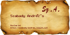 Szabady András névjegykártya